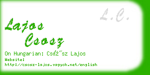 lajos csosz business card
